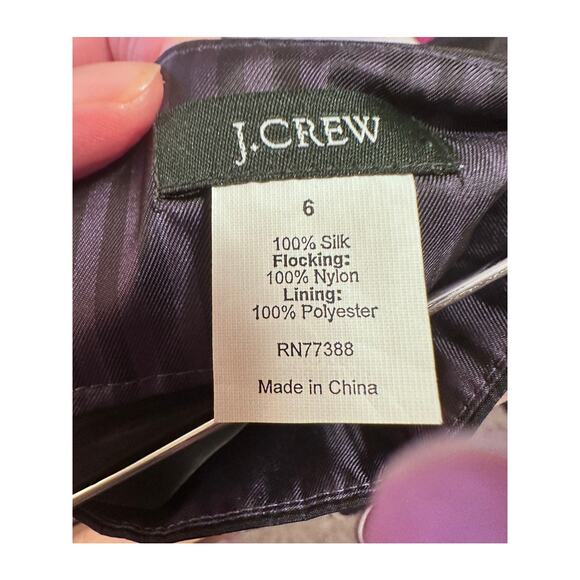 J CREW SILK BLACK POLKA DOT SKIRT W/POCKETS; SIZE 6 - Picture 3 of 3